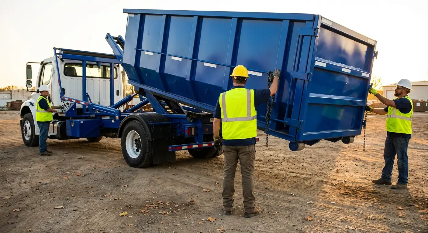 Commercial debris containment dumpster in Longmeadow, MA