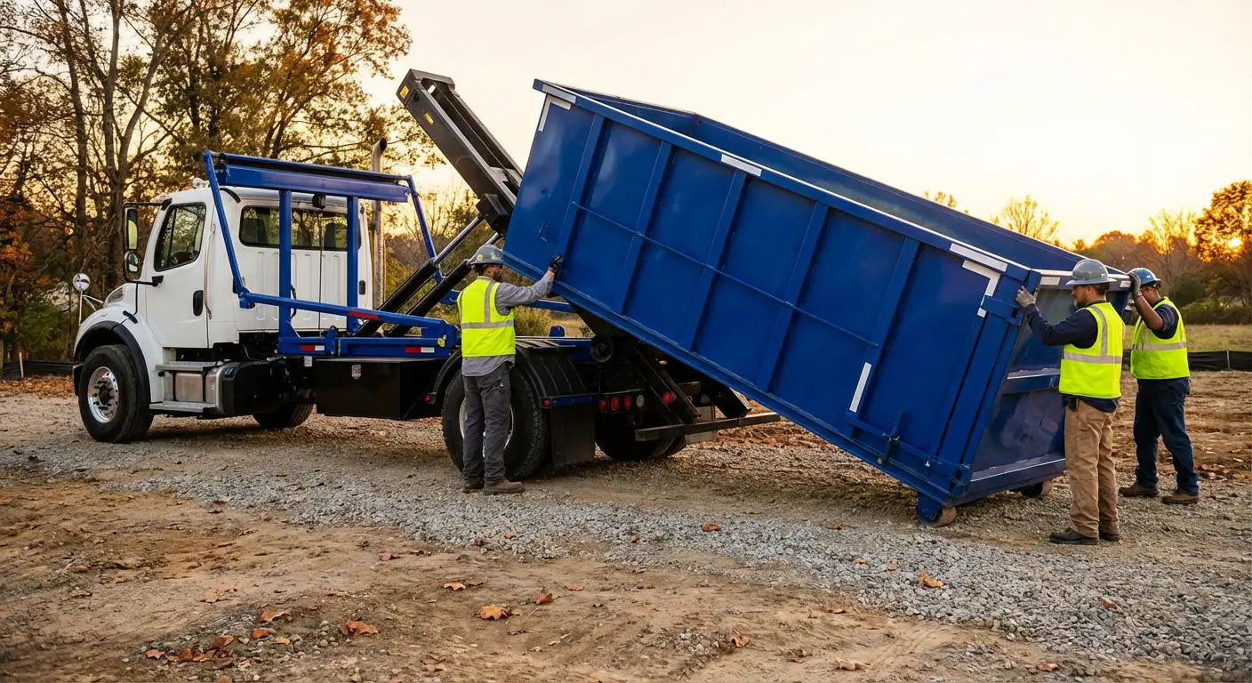 Construction dumpster delivery in Longmeadow, MA